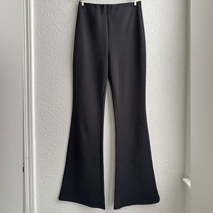 H&M HIGH WAISTED BLACK FLAIR PANTS